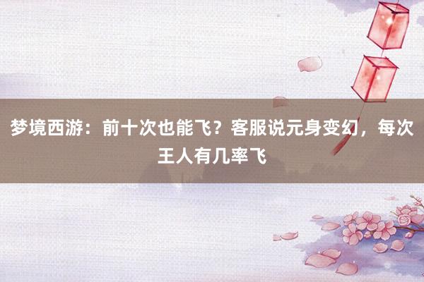 梦境西游：前十次也能飞？客服说元身变幻，每次王人有几率飞