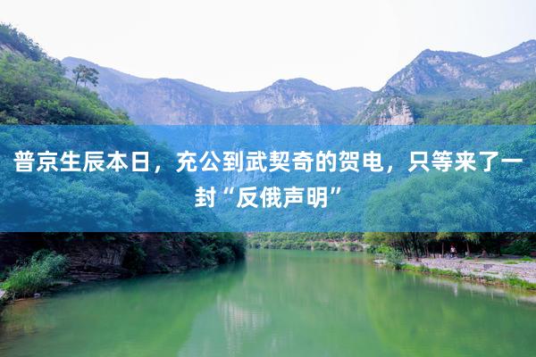 普京生辰本日，充公到武契奇的贺电，只等来了一封“反俄声明”