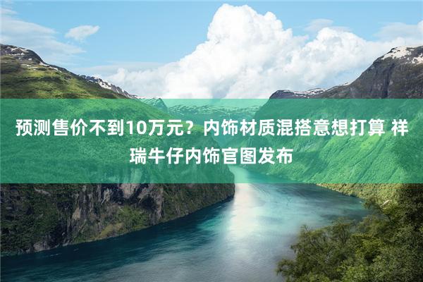 预测售价不到10万元？内饰材质混搭意想打算 祥瑞牛仔内饰官图发布